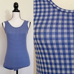 Vintage 60s Gingham Bodysuit